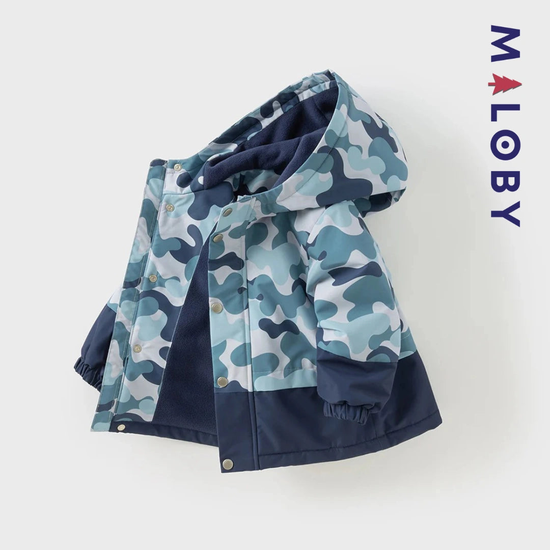 Coupe vent doublée et imperméable enfant garçon- Bleu