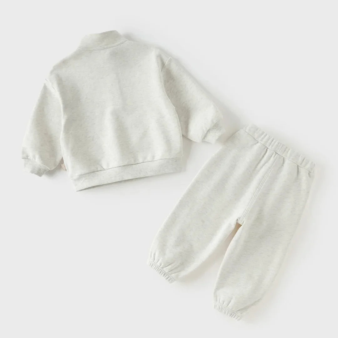 Ensemble sport Sweat zippé et pantalon jogger enfant garçon -Gris