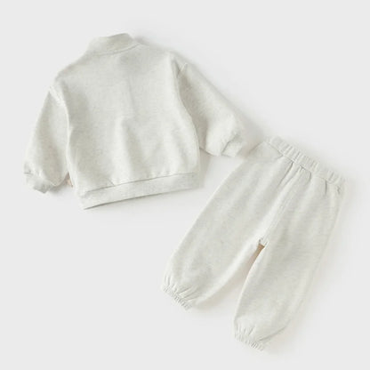 Ensemble sport Sweat zippé et pantalon jogger enfant garçon -Gris
