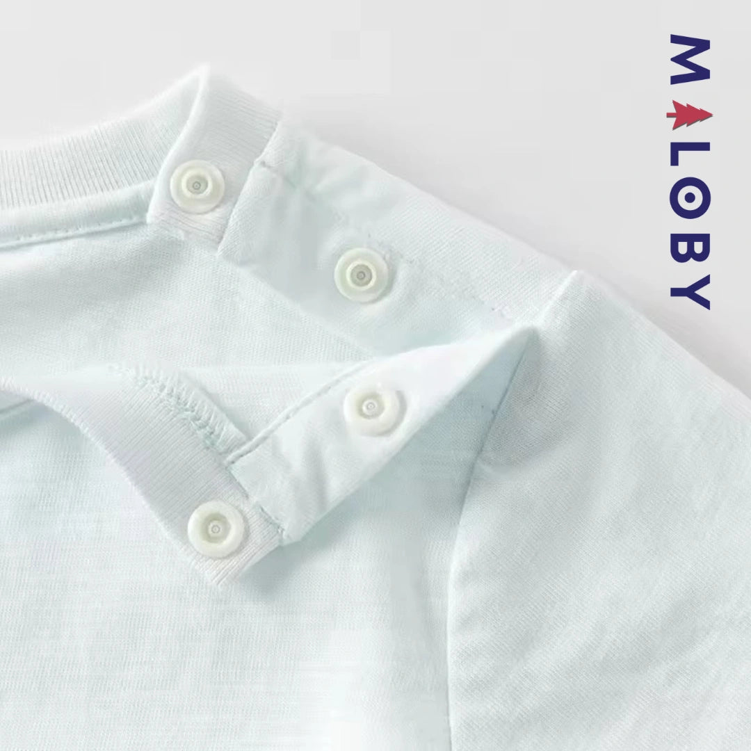 Ensemble Eté 2 Pièces t-shirt+short enfant garçon -Bleu ciel