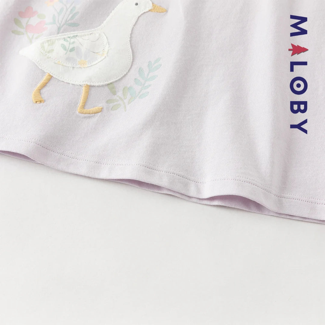 Ensemble 2 pièces T shirt+pantalon enfant fille- Violet