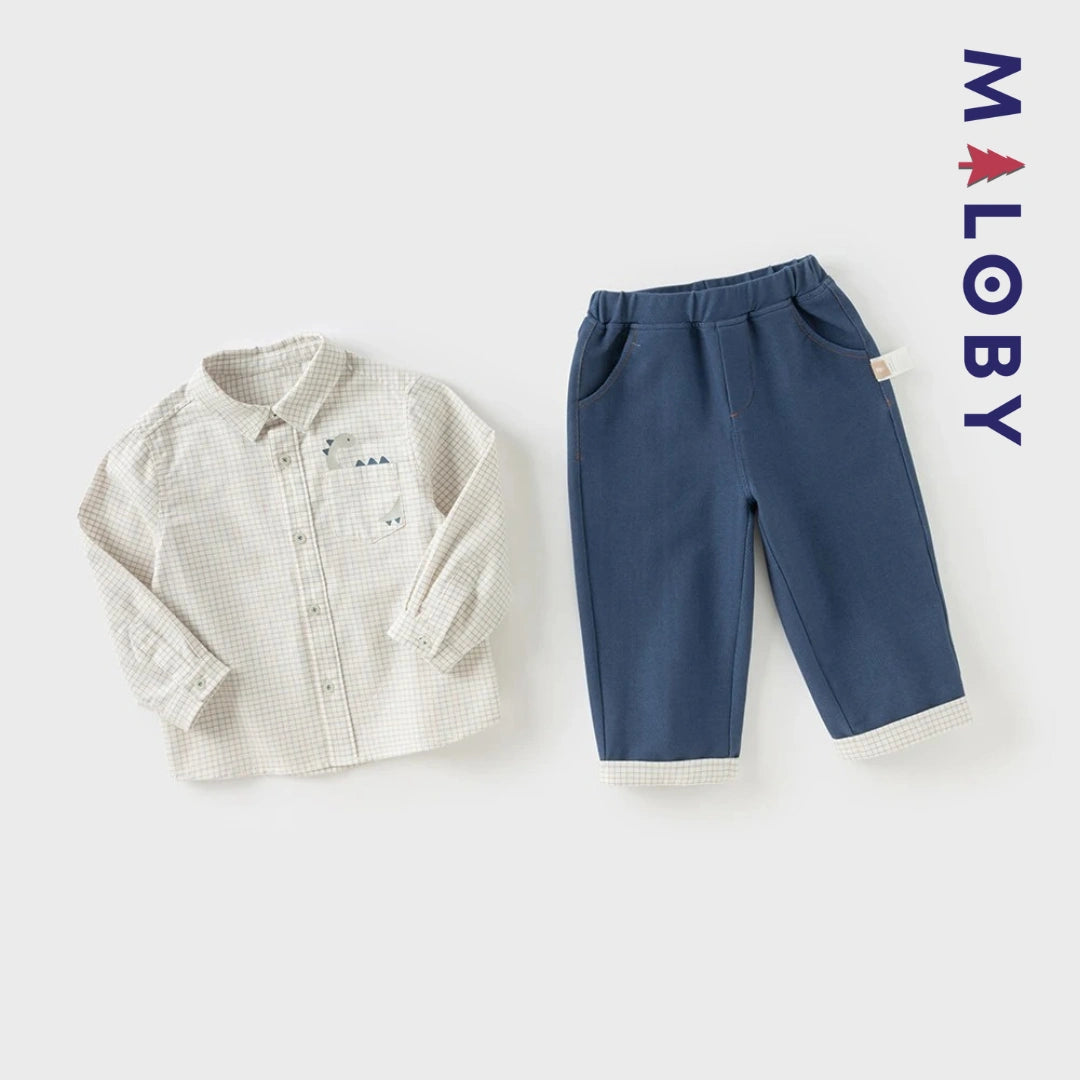 Ensemble habillé 2 pièces enfant garçon- bleu