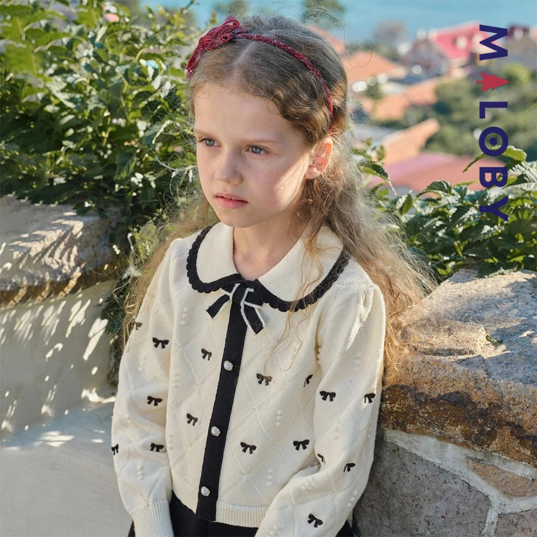 Robe cérémonie en maille enfant fille -Beige -robes et ensembles pour filles, bébés et garcons - MALOBY