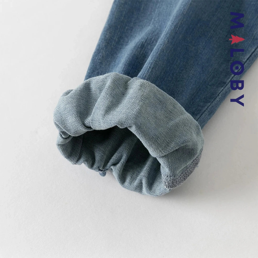 Robe en Jean manches longues enfant fille - bleu denim