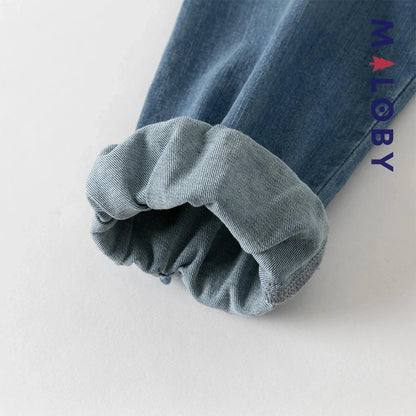 Robe en Jean manches longues enfant fille - bleu denim