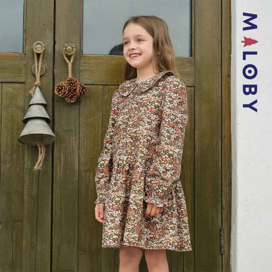 Robe en motifs fleuris enfant fille - floral -robes et ensembles pour filles, bébés et garcons - MALOBY