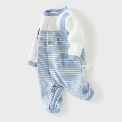 Salopette rayée bébé garçon bleu, vêtement bébé maroc - MALOBY