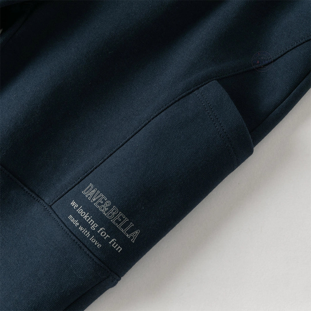 Ensemble Sweat Col Chemise & Pantalon Cargo enfant garçon– Gris & Bleu Marine