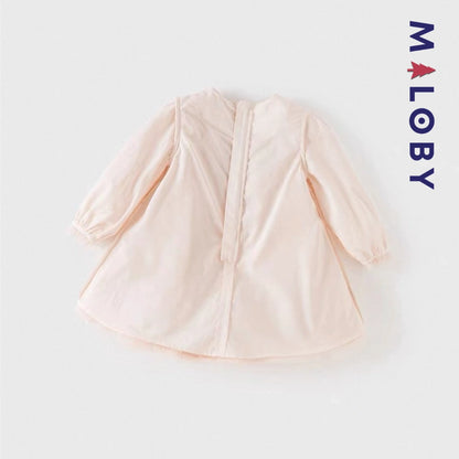 Robe de Cérémonie Cœurs & Volants enfant fille -Rose