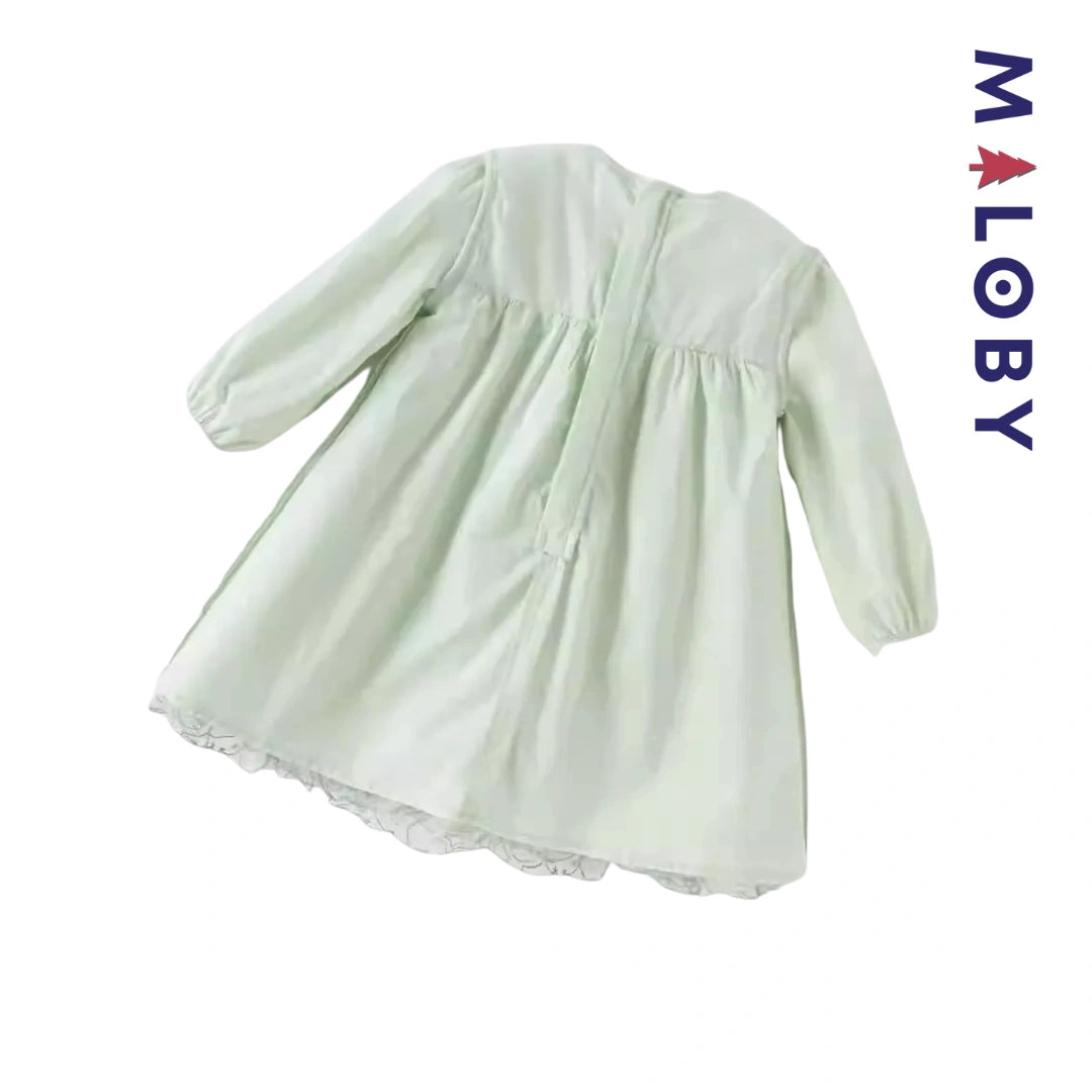 Robe star col claudine- Vert