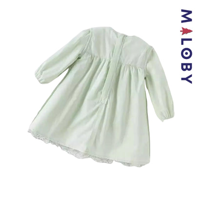Robe star col claudine- Vert