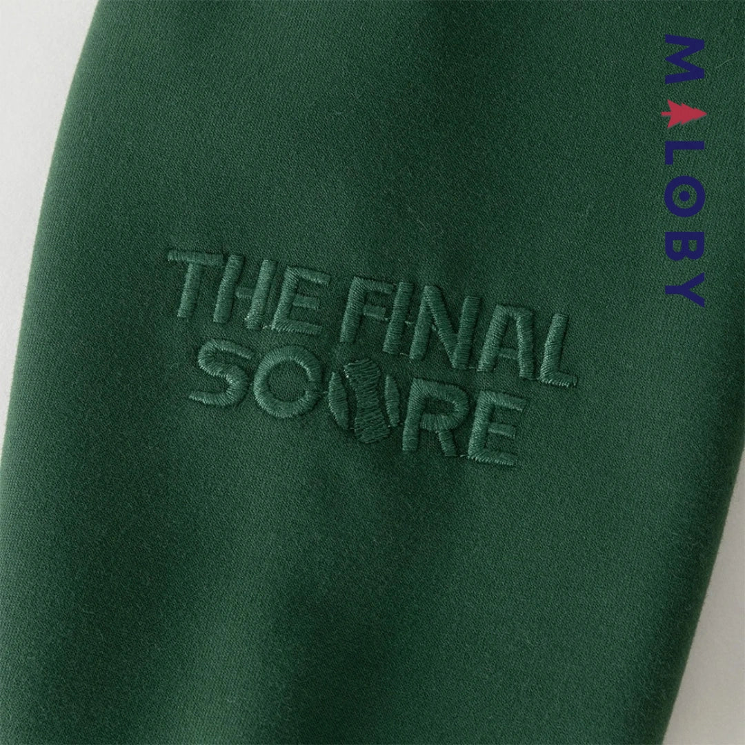 sweat à capuche doublé sherpa enfant garçon- vert