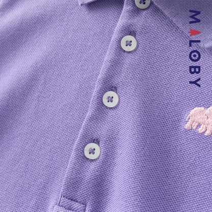 T-shirt polo d'Eté manches courtes enfant fille -Rose/Violet