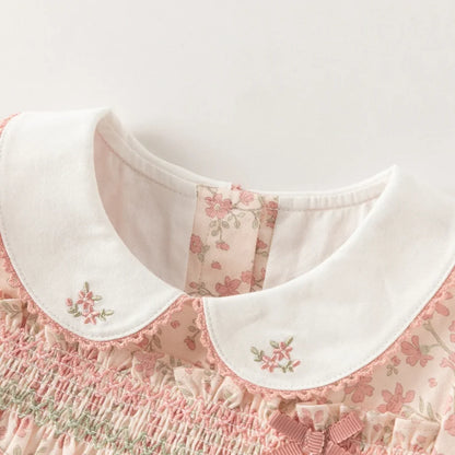 Ensemble Blouse Fleurie et Pantalon Évasé à Volants enfant fille –imprimé fleurs