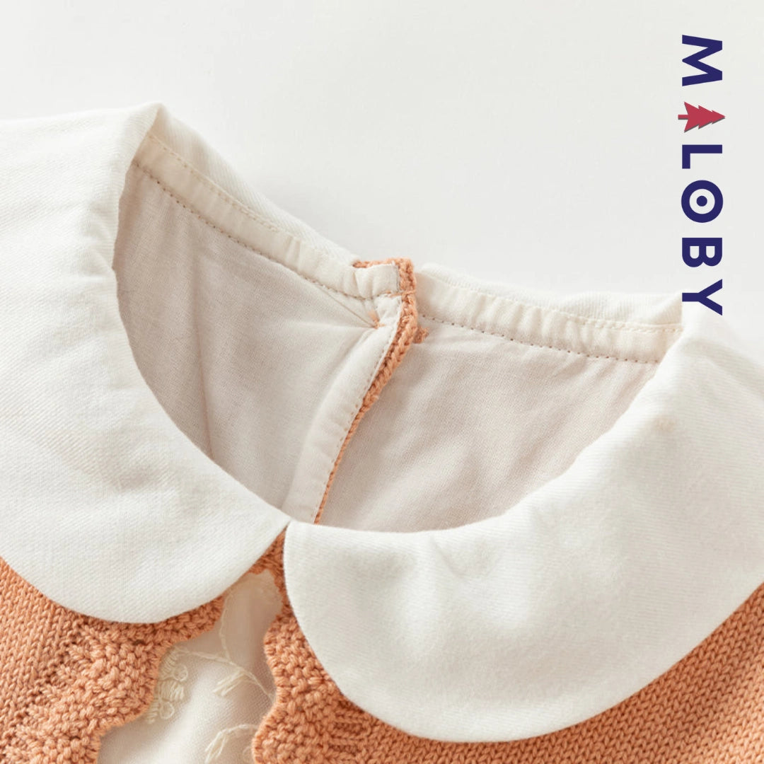 Robe cérémonie à boléro intégré- Beige -robes et ensembles pour filles, bébés et garcons - MALOBY