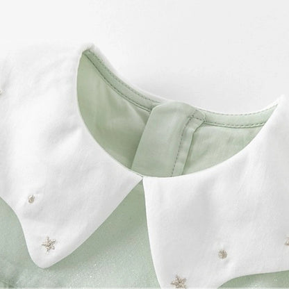 Robe star col claudine- Vert