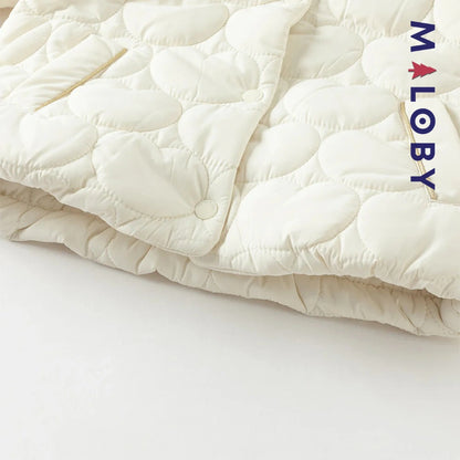 Veste courte matelassée enfant fille- Beige