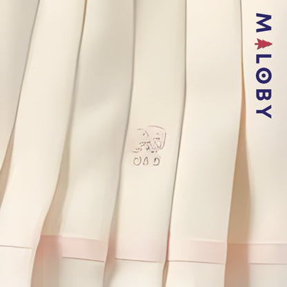 Ensemble Sweat +jupe plissée en molleton enfant fille- rose