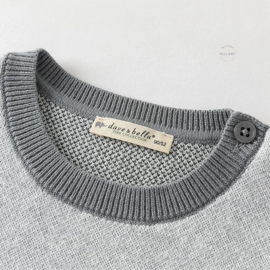 Pull sans manches en coton tricoté enfant garçon gris, vêtement enfant maroc - MALOBY