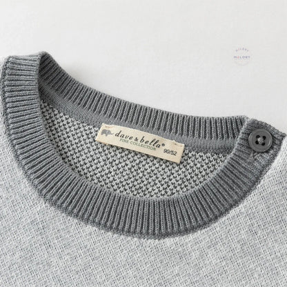 Pull sans manches en coton tricoté enfant garçon gris, vêtement enfant maroc - MALOBY