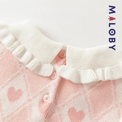 Robe princesse bi-matière enfant fille - rose -robes et ensembles pour filles, bébés et garcons - MALOBY