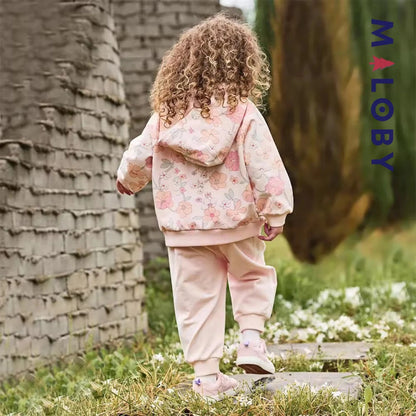 Ensemble jogging 2 pièces motifs fleuris- Rose