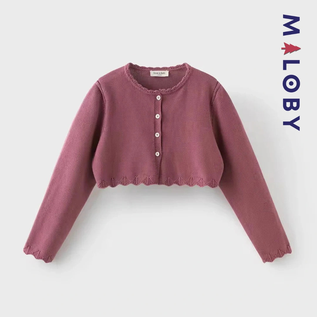 Ensemble 2 pièces robe + cardigan enfant fille - floral -robes et ensembles pour filles, bébés et garcons - MALOBY