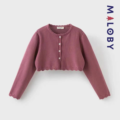 Ensemble 2 pièces robe + cardigan enfant fille - floral -robes et ensembles pour filles, bébés et garcons - MALOBY