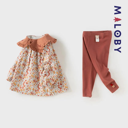 Ensemble 2 pièces blouse + Legging enfant fille- floral