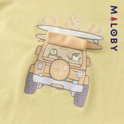 Ensemble 2 pièces T-Shirt + pantalon en denim enfant garçon -Vert