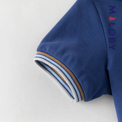 Ensemble 2 Pièces polo+ short motif marin enfant garçon- Bleu