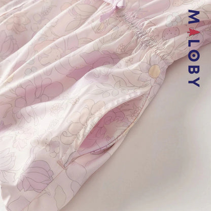Veste mi-saison imprimé floral enfant fille- Rose