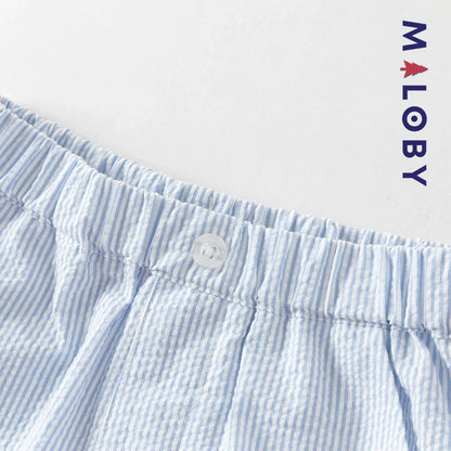 Ensemble habillé 2 pièces en pur coton enfant garçon -Blanc