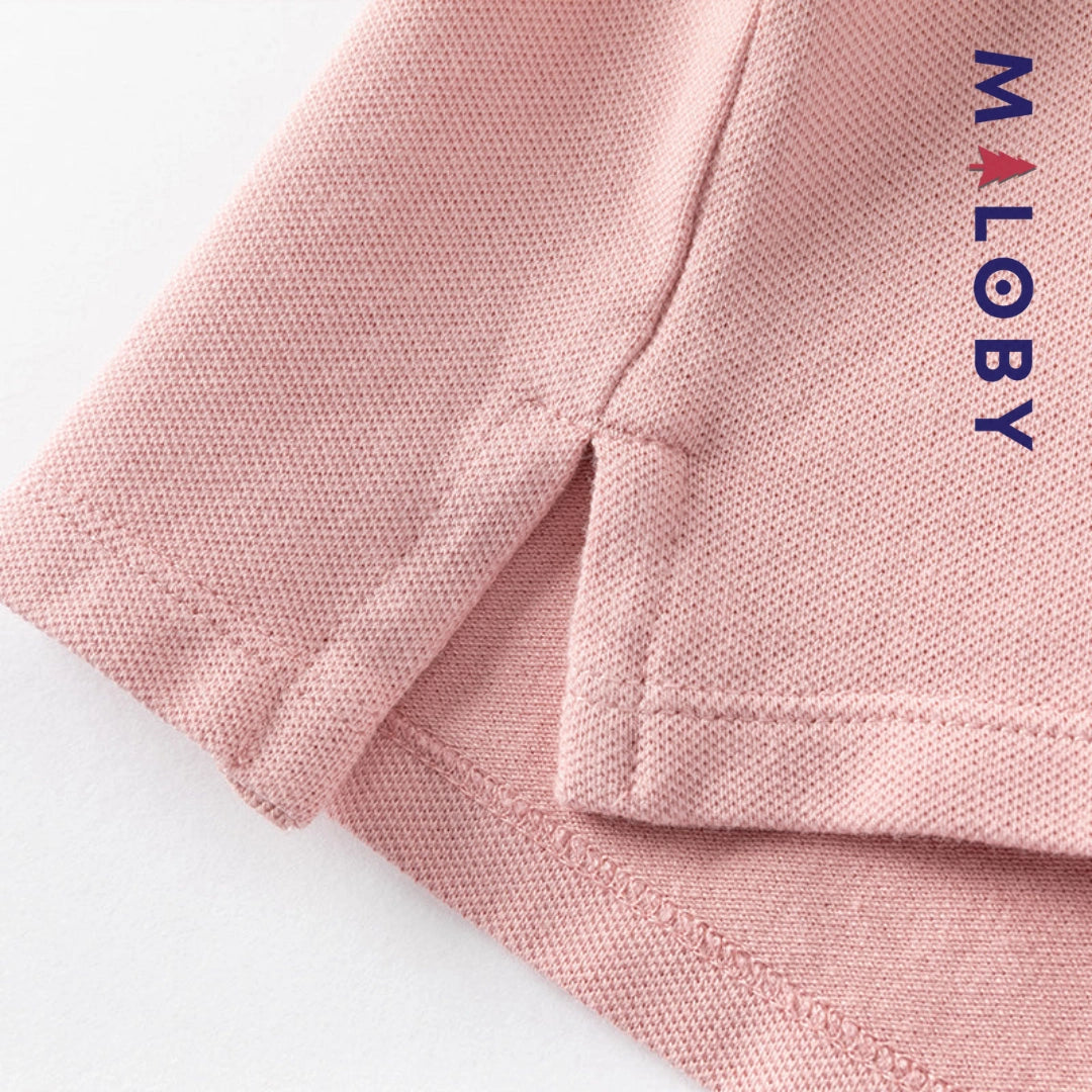 T-shirt polo d'Eté manches courtes enfant fille -Rose/Violet