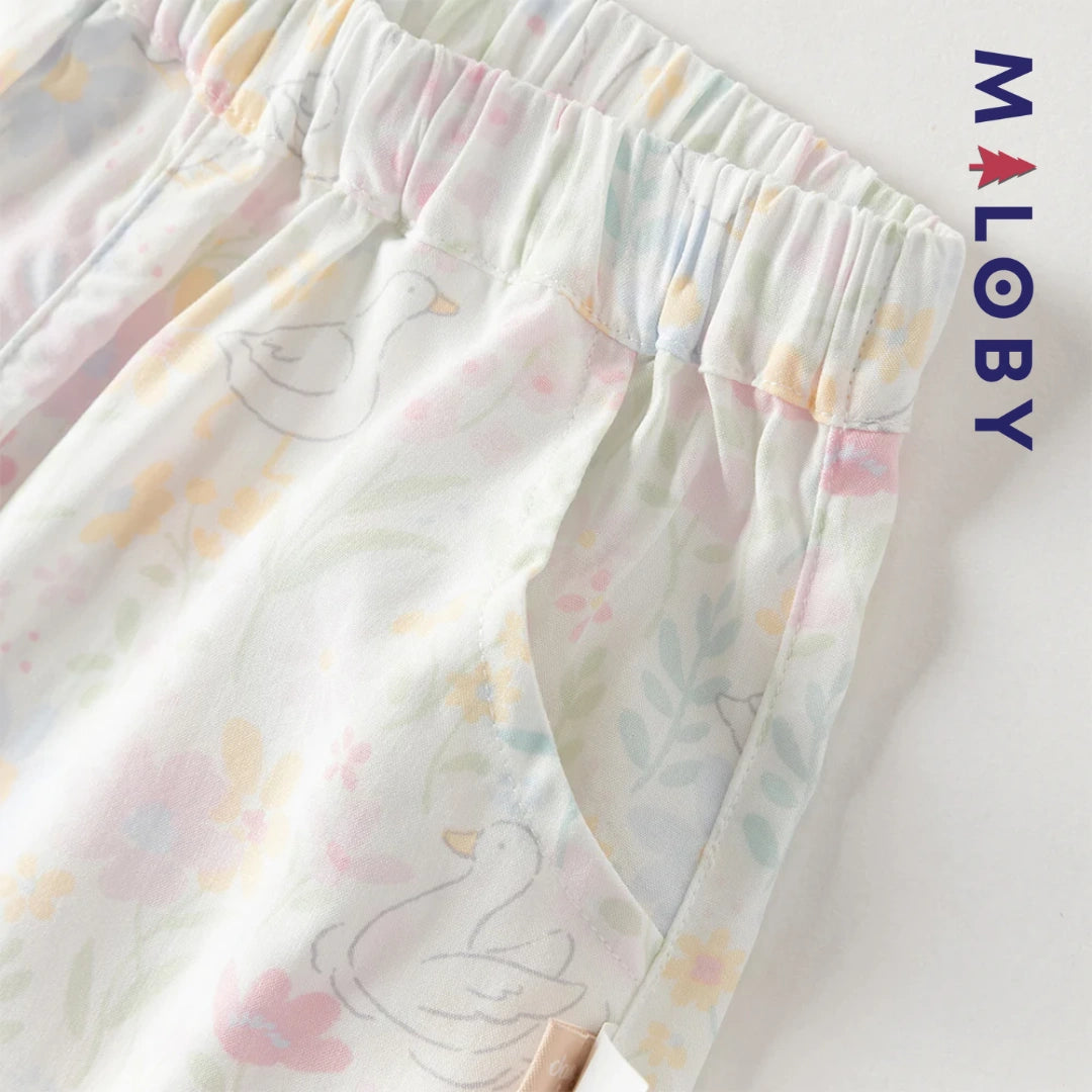 Ensemble 2 pièces T shirt+pantalon enfant fille- Violet