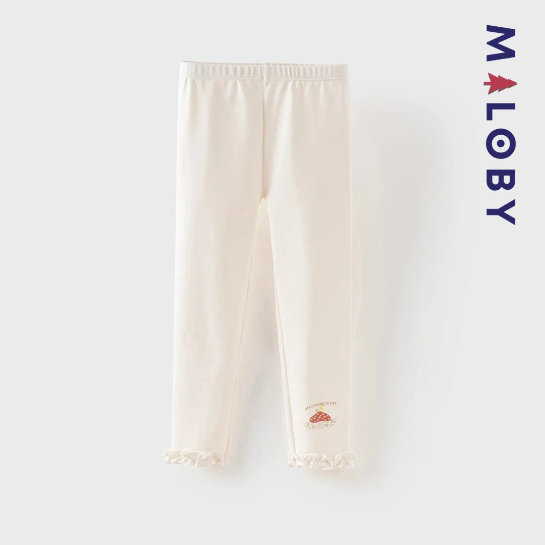 Legging à volants enfant fille - blanc/gris -robes et ensembles pour filles, bébés et garcons - MALOBY
