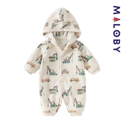 Combinaison longue à capuche motif imprimée