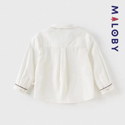 Duo chemise+cardigan enfant garçon -Gris/Blanc -robes et ensembles pour filles, bébés et garcons - MALOBY