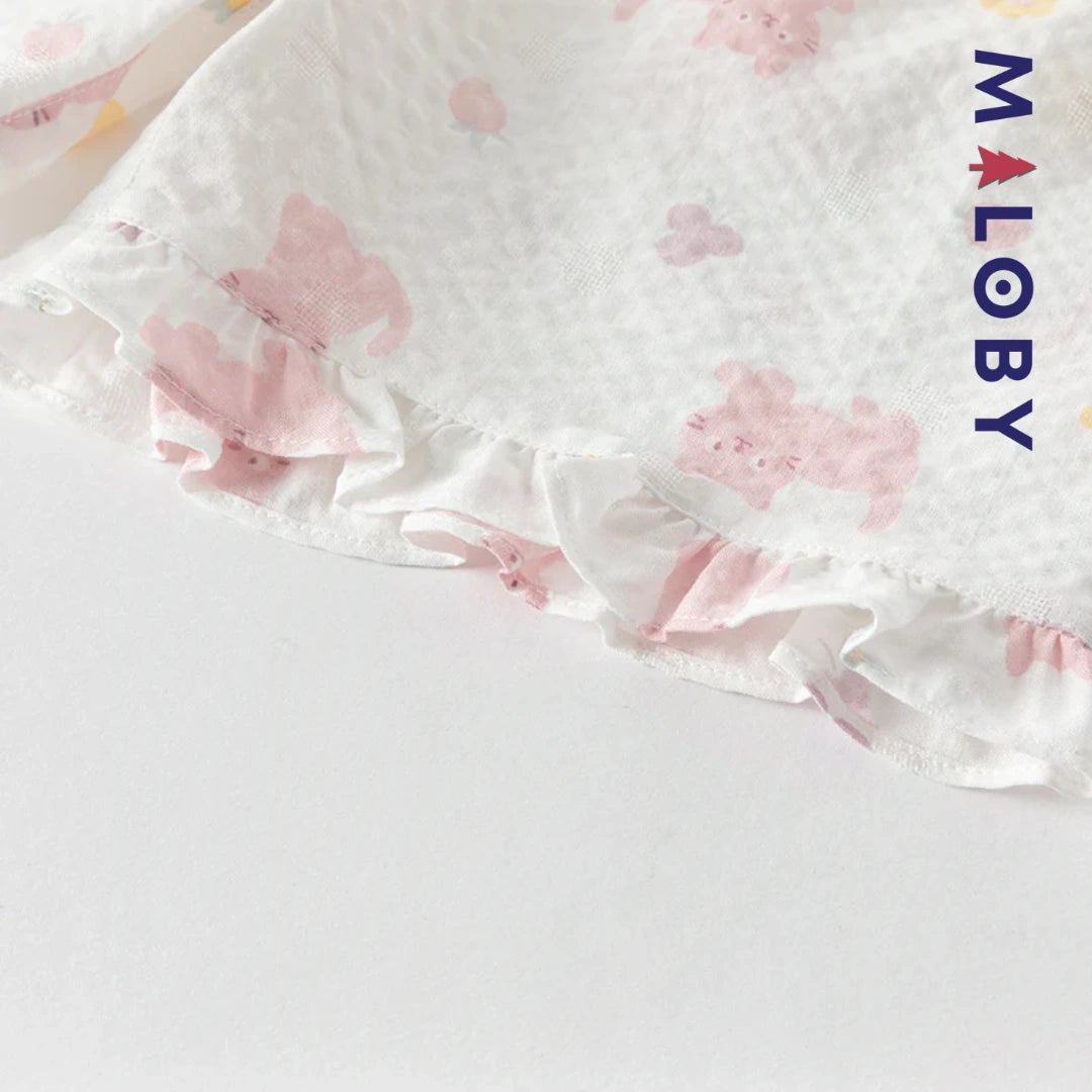 Ensemble Pyjama 2 pièces pour été enfant fille -Rose