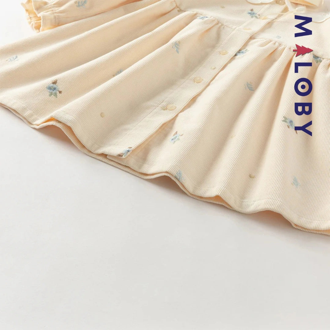 Ensemble robe en velours côtelé + sac fantaisie enfant fille- jaune -robes et ensembles pour filles, bébés et garcons - MALOBY