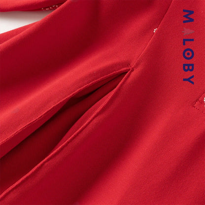 Robe polo motif papillon enfant fille -Rouge -robes et ensembles pour filles, bébés et garcons - MALOBY