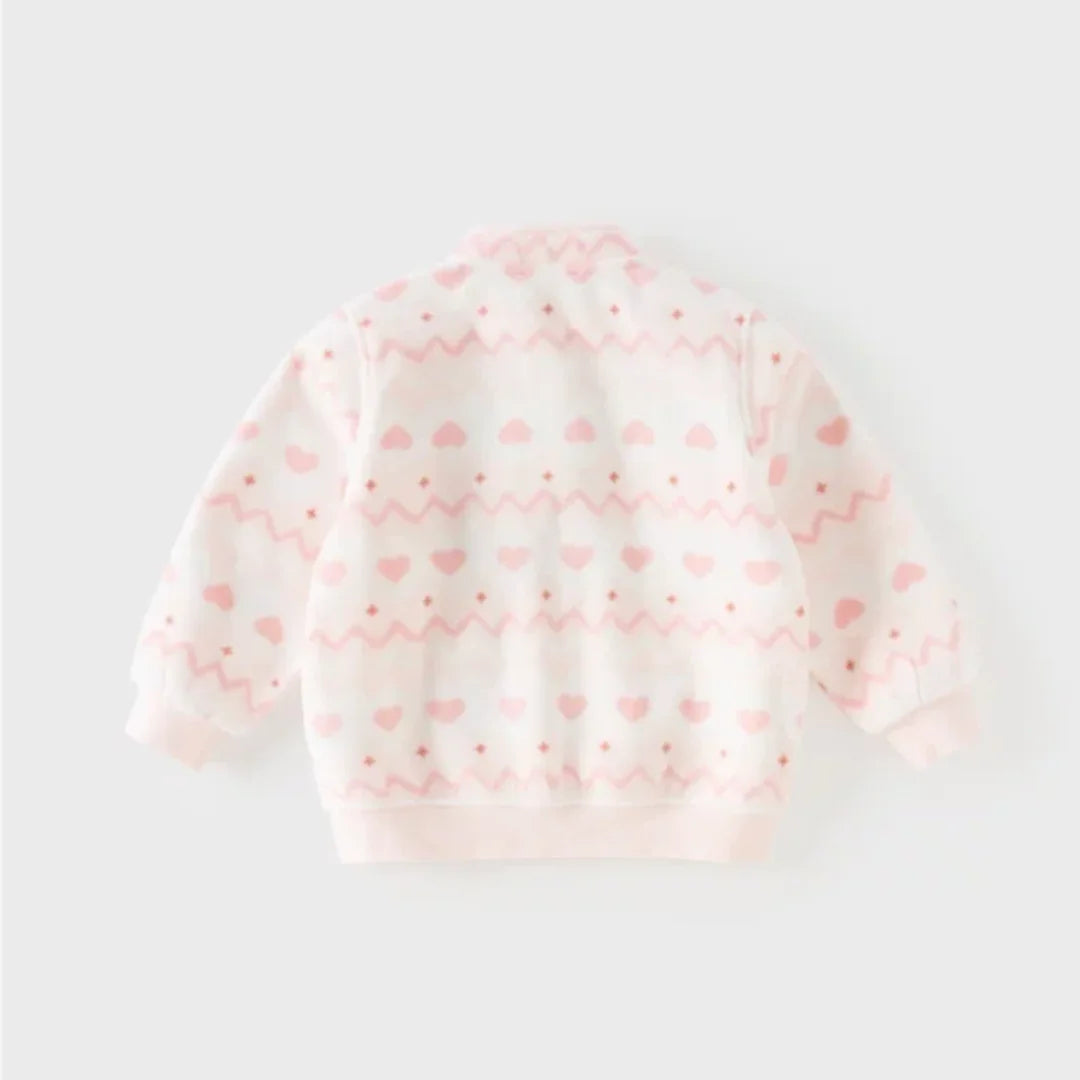 Sweat Polaire à Fermeture Éclair enfant fille -3 Motifs