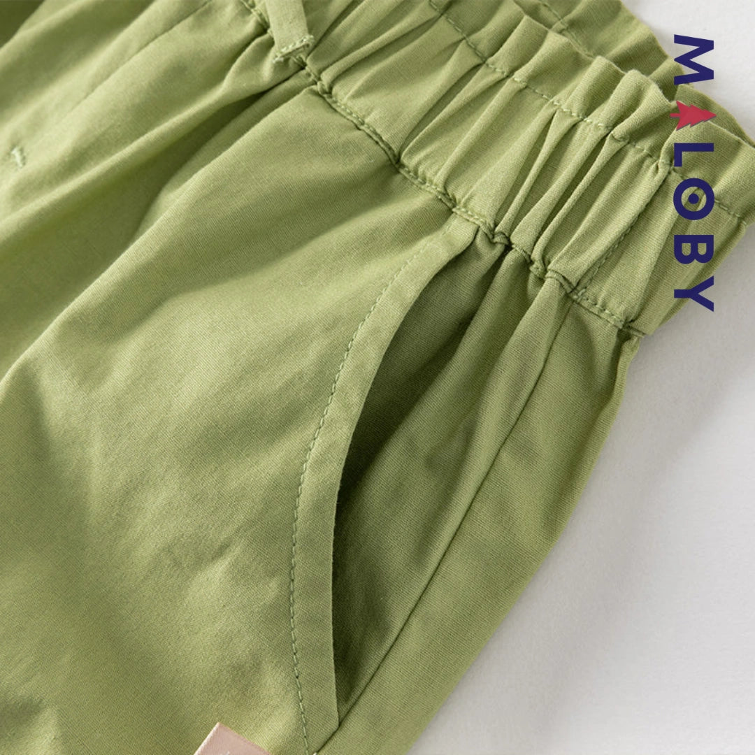Ensemble floral 2 pièces Tunique+Short enfant fille- Vert
