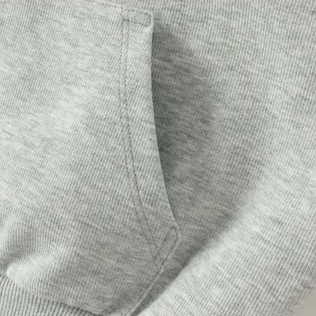 Ensemble sport veste zippée et pantalon évasé enfant fille- Gris chiné