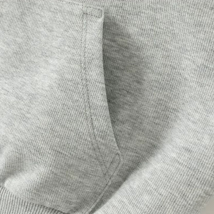 Ensemble sport veste zippée et pantalon évasé enfant fille- Gris chiné