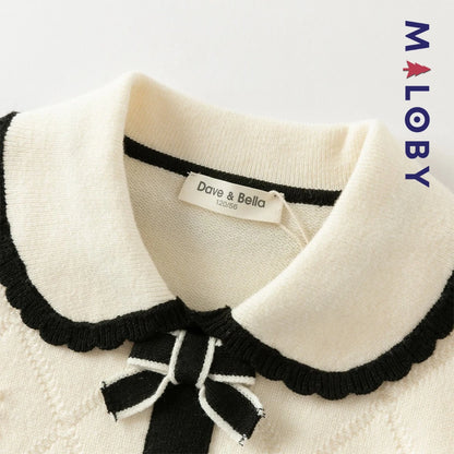 Robe cérémonie en maille enfant fille -Beige -robes et ensembles pour filles, bébés et garcons - MALOBY