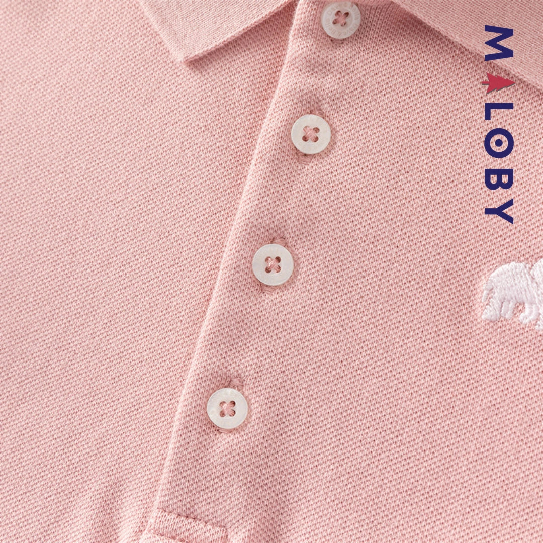 T-shirt polo d'Eté manches courtes enfant fille -Rose/Violet