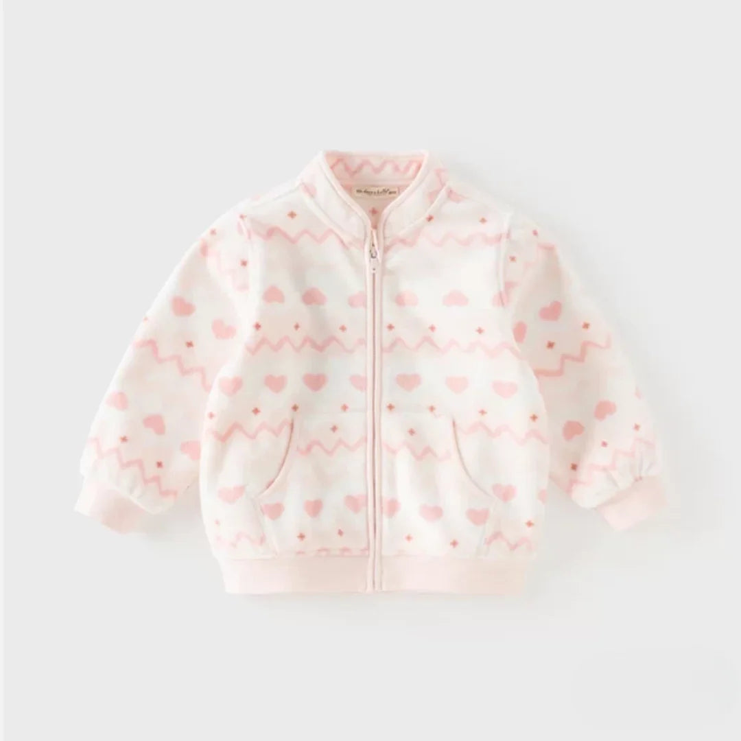 Sweat Polaire à Fermeture Éclair enfant fille -3 Motifs