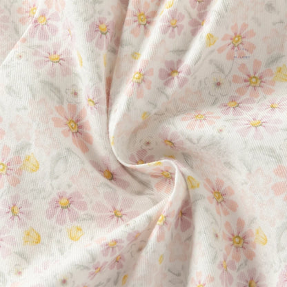 Ensemble fleuri blouse et legging effet 2 en 1 enfant fille rose - MALOBY