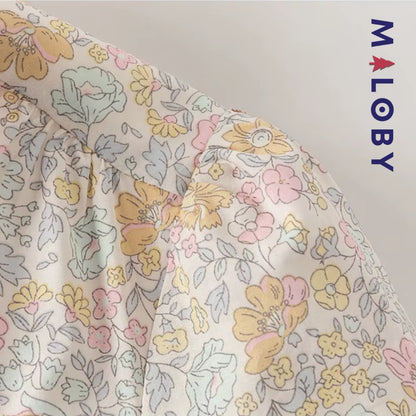 Robe fleurie manches longues enfant fille -Floral